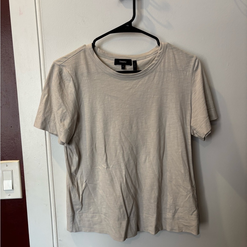 Theory Light Grey Short Sleeve T-Shirt